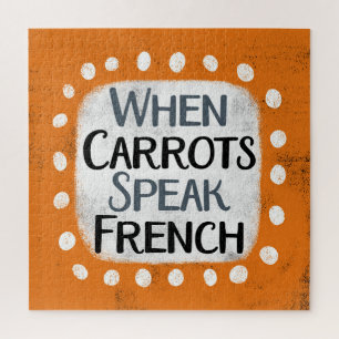 Wenn Carrots Französisch Jigsaw Puzzle sprechen