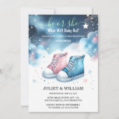 Wenn Cloud Twinkle Twinkle Little Star Gender Reve Einladung (Vorderseite)