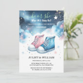 Wenn Cloud Twinkle Twinkle Little Star Gender Reve Einladung (Stehend Vorderseite)