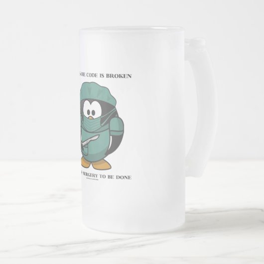 Wenn Code kaputt gemacht wird, dann Operation, die Mattglas Bierglas (VorderseiteRechts)