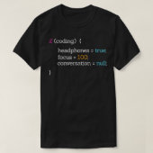 Wenn Coding Kopfhörer fokussieren Funny Python Pro T-Shirt (Design vorne)