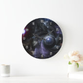 Wenn Collide Fraktal Art Wall Clock Große Wanduhr (Zuhause)