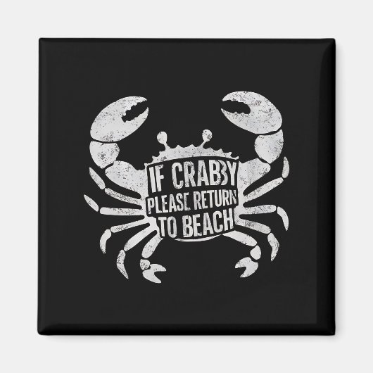Wenn Crabby bitte zurückkehren zu Strand Sonne Magnet (Vorne)