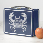 Wenn Crabby bitte zurückkehren zu Strand Sonne Metall Brotdose (Beispiel)