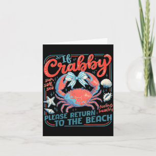 Wenn crabby zurück zum Strand kommt, lustiger Somm Karte
