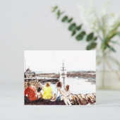 'Wenn das Boot kommt' Postkarte (Stehend Vorderseite)