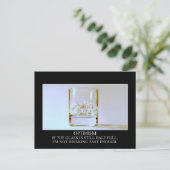 Wenn das Glas voll ist, muss ich schneller trinken Postkarte (Stehend Vorderseite)