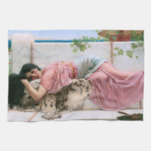 Wenn das Herz jung ist von John William Godward Geschirrtuch