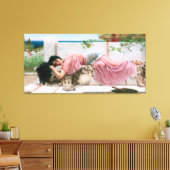 Wenn das Herz jung ist von John William Godward Leinwanddruck (Insitu (Wohnzimmer))