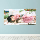 Wenn das Herz jung ist von John William Godward Leinwanddruck (Insitu (Holzboden))