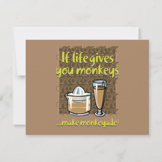 Wenn das Leben Affen Brown BG Mitteilungskarte (Vorderseite)