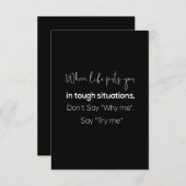 Wenn das Leben dich in eine schwierige Situation b Dankeskarte (Vorne/Hinten)