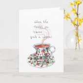 Wenn das Leben dich Zitronen wirft. . . Tea-Slogan Karte (Gelbe Blume)