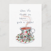 Wenn das Leben dich Zitronen wirft. . . Tea-Slogan Postkarte (Vorderseite)