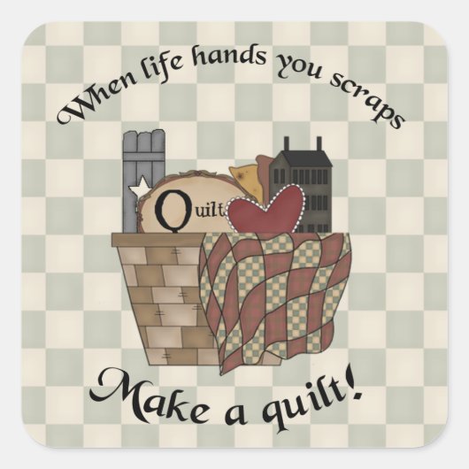 Wenn das Leben dir aufhört zu scheißen Quadratischer Aufkleber (Vorderseite)