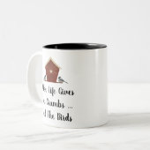 Wenn das Leben dir Crumbs gibt Zweifarbige Tasse (Vorderseite Links)