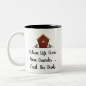 Wenn das Leben dir Crumbs gibt Zweifarbige Tasse (Links)