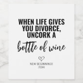 Wenn das Leben dir das Weinetikett gibt (Einzelnes Label)