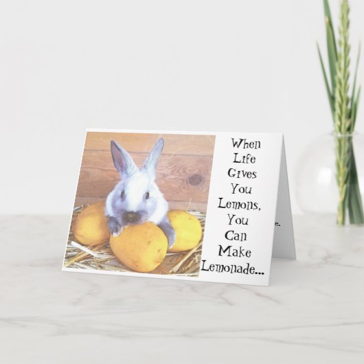 Wenn das Leben dir die Lemons-Sonnenkarte gibt Karte (Vorderseite)