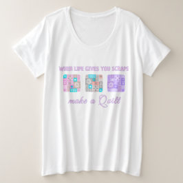 Wenn das Leben dir Fetzen gibt, mach eine Decke Große Größe T-Shirt