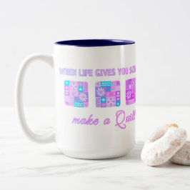 Wenn das Leben dir Fetzen gibt, mach eine Decke Zweifarbige Tasse
