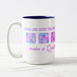 Wenn das Leben dir Fetzen gibt, mach eine Decke Zweifarbige Tasse