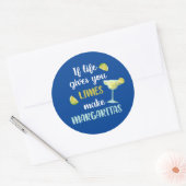 Wenn das Leben dir Grenzen gibt, mach Margaritas Runder Aufkleber (Umschlag)