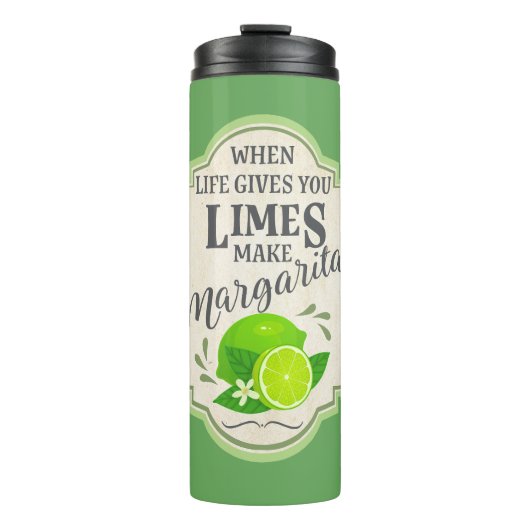 Wenn das Leben dir Grenzen gibt Thermosbecher (Vorderseite)
