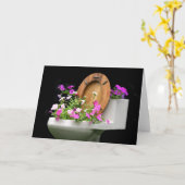 Wenn das Leben dir kacke Karte (Gelbe Blume)