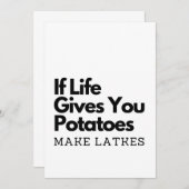 Wenn das Leben dir Kartoffeln gibt, mach ein Latke Einladung (Vorne/Hinten)