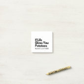 Wenn das Leben dir Kartoffeln gibt, mach ein Latke Post-it Klebezettel (Auf Schreibtisch)