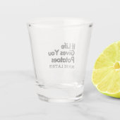 Wenn das Leben dir Kartoffeln gibt, mach ein Latke Schnapsglas (Rückseite)