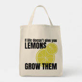 Wenn das Leben dir keine Zitronen gibt... sie groß Tragetasche (Rückseite)