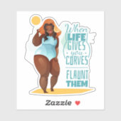 Wenn das Leben dir Kurven gibt Aufkleber (Blatt)