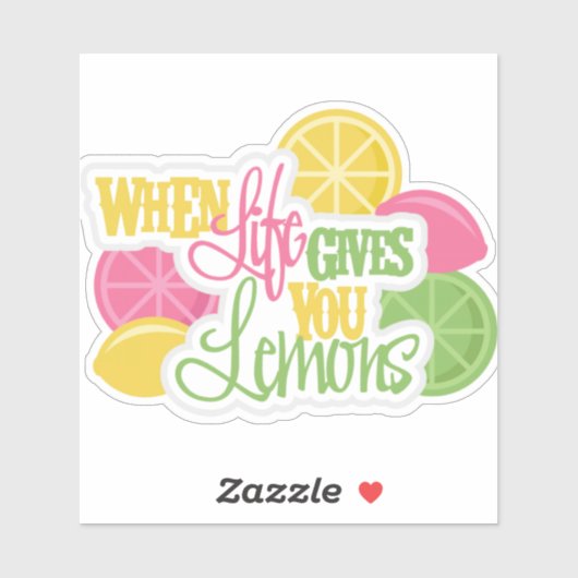 Wenn das Leben dir Lemonen gibt Aufkleber (Blatt)