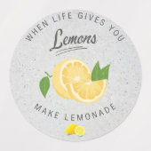 Wenn das Leben dir Lemonen gibt, die Labels trinke Etiketten (Design 2)