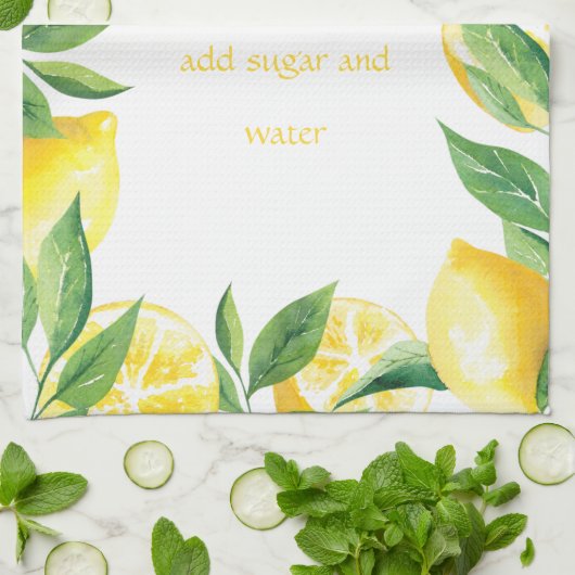 Wenn das Leben dir Lemonen gibt Geschirrtuch (Gefaltet)