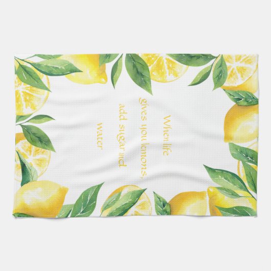 Wenn das Leben dir Lemonen gibt Geschirrtuch (Horizontal)