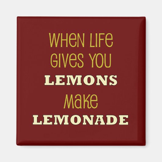 Wenn das Leben dir Lemonen gibt Magnet (Vorne)