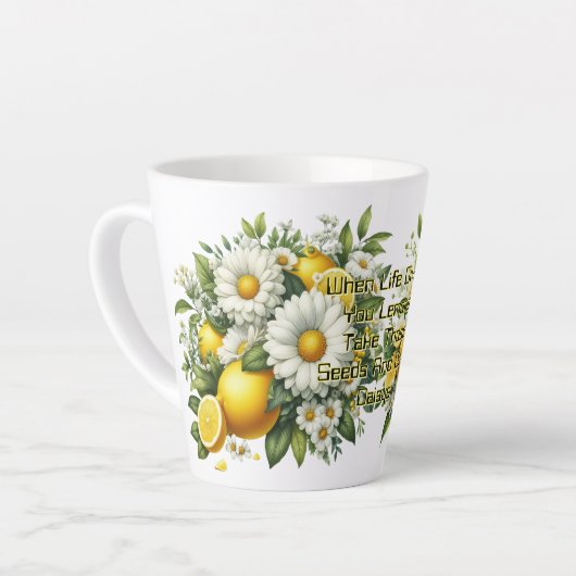 Wenn das Leben dir Lemonen gibt Milchtasse (Linke Ecke)