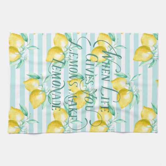 Wenn das Leben dir Lemonen gibt | Motivierend Ange Geschirrtuch (Horizontal)