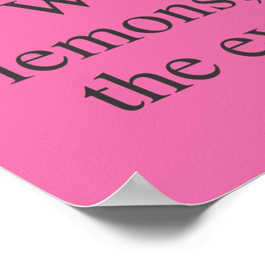 Wenn das Leben dir Lemonen gibt Poster (Ecke)