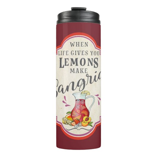 Wenn das Leben dir Lemonen gibt Thermosbecher (Vorderseite)