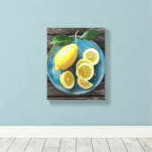 Wenn das Leben dir Lemonen gibt | Wasserfarbe Lemo Leinwanddruck (Insitu (Holzboden))