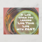 Wenn das Leben dir Lemonen Leben mit Zest Postkarte (Vorderseite)