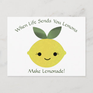 Wenn das Leben dir Lemonen macht Lemonade Lemon Postkarte
