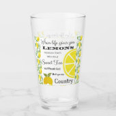 Wenn das Leben dir LEMONS Country Spaß gibt Glas (Vorderseite)