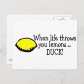Wenn das Leben dir Lemons entführt Lemon Postkarte (Vorne/Hinten)