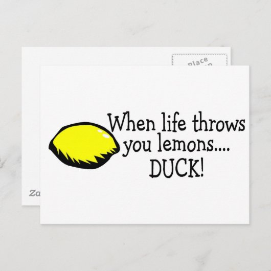 Wenn das Leben dir Lemons entführt Lemon Postkarte (Vorne/Hinten)