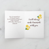 Wenn das Leben dir Lemons Ermutigungskarte gibt Karte (Innenseite)